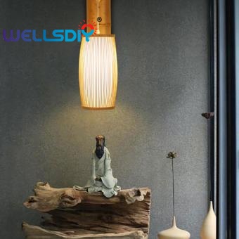 Natural Rattan Lantern Wall lamp